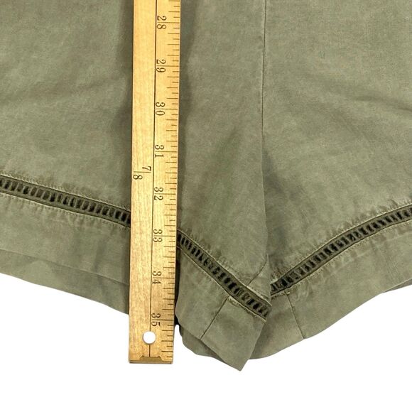 Anthropologie Cloth & Stone Romper Womens S Green Burlingame Wrap Beachy Jumper - Picture 14 of 16